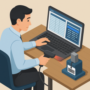 ثبت دارایی ثابت در نرم‌افزار حسابداری با بارکدخوان